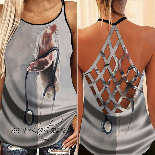 Nurse Strength Hollow Tank Top For Summer Outings And Everyday Comfort