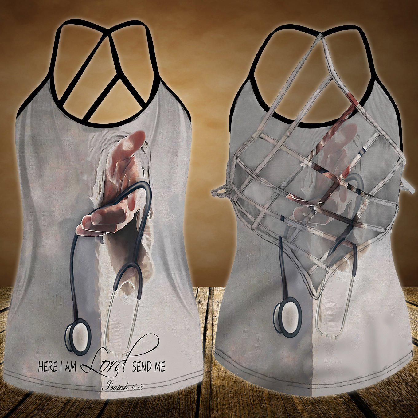 Nurse Strength Hollow Tank Top For Summer Outings And Everyday Comfort