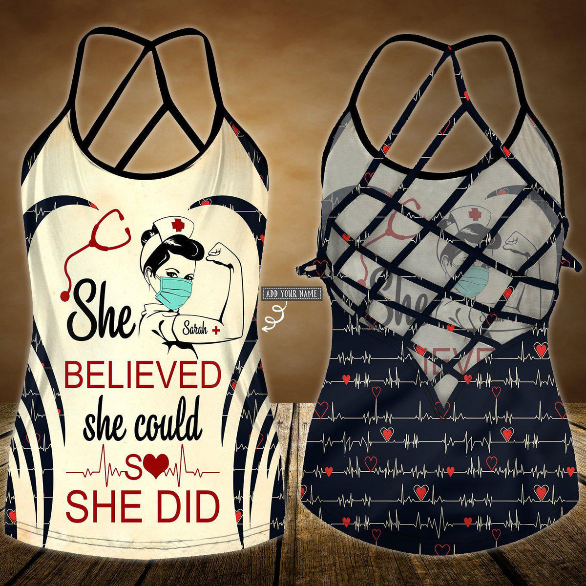 Nurse Strength Hollow Tank Top For Active Lifestyles And Weekend Style