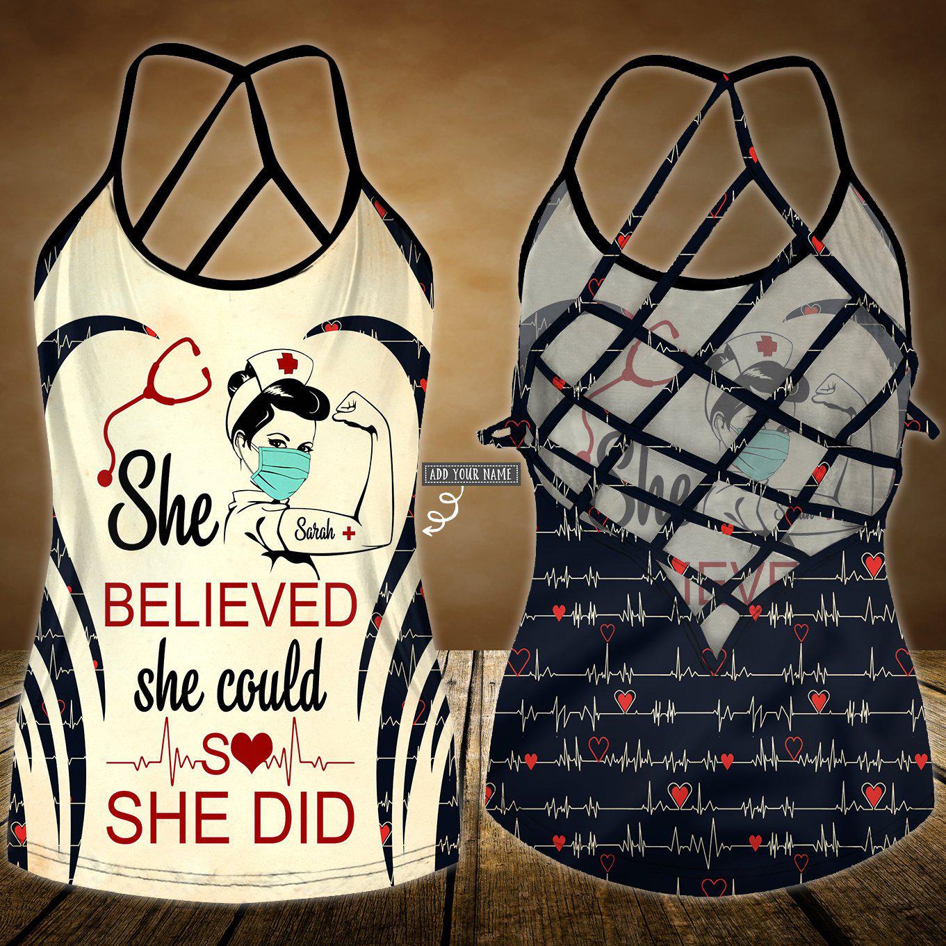 Nurse Strength Hollow Tank Top For Active Lifestyles And Weekend Style