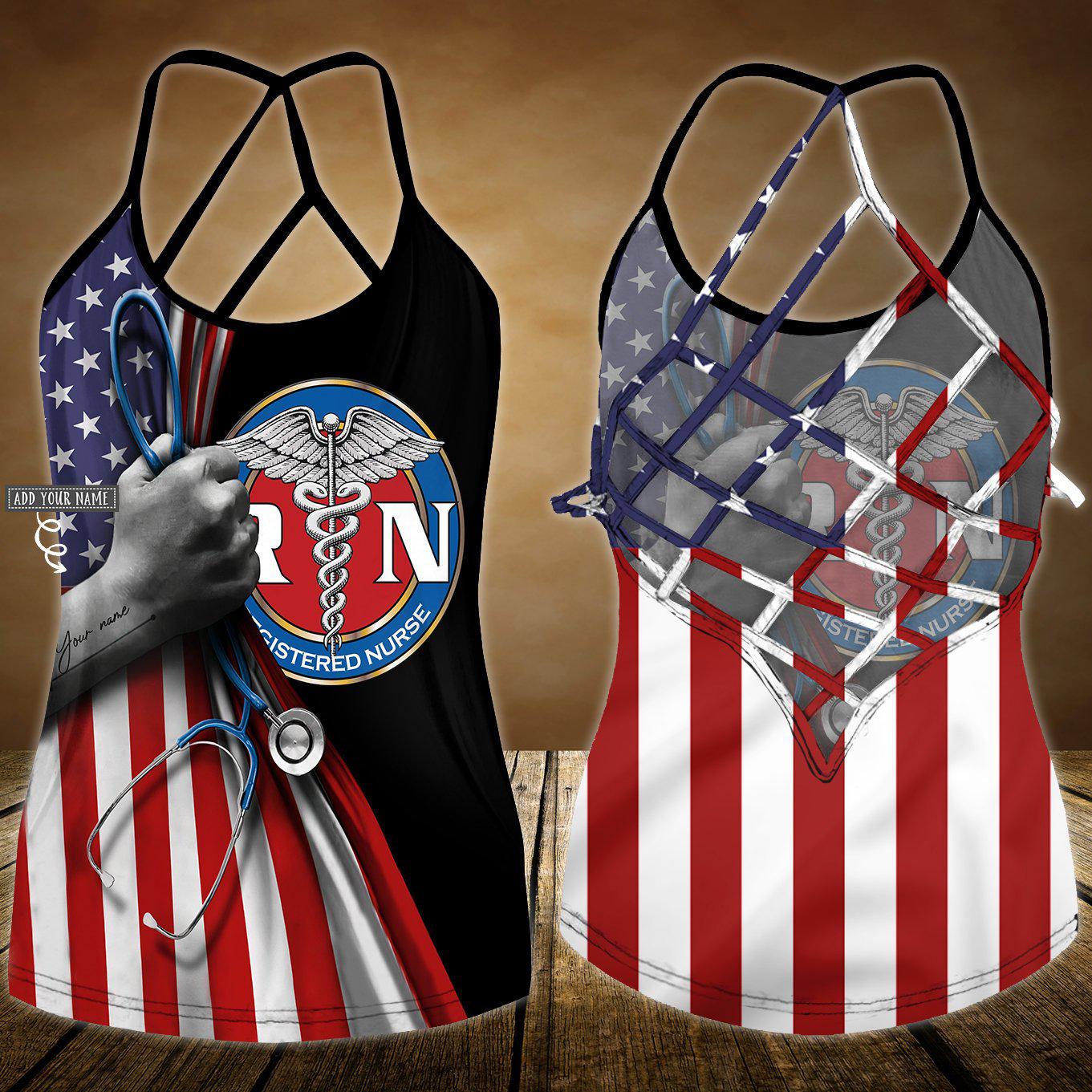 Nurse Strength Hollow Tank Top For Outdoor Activities And Athleisure