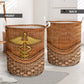 Nurse Rattan Texture Laundry Basket For Room Home Organizer
