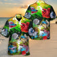 Fish Guppies Aquatic Hawaiian Shirt For Summer Vacation, Beach Travel, And Relaxed Casual Everyday Wear