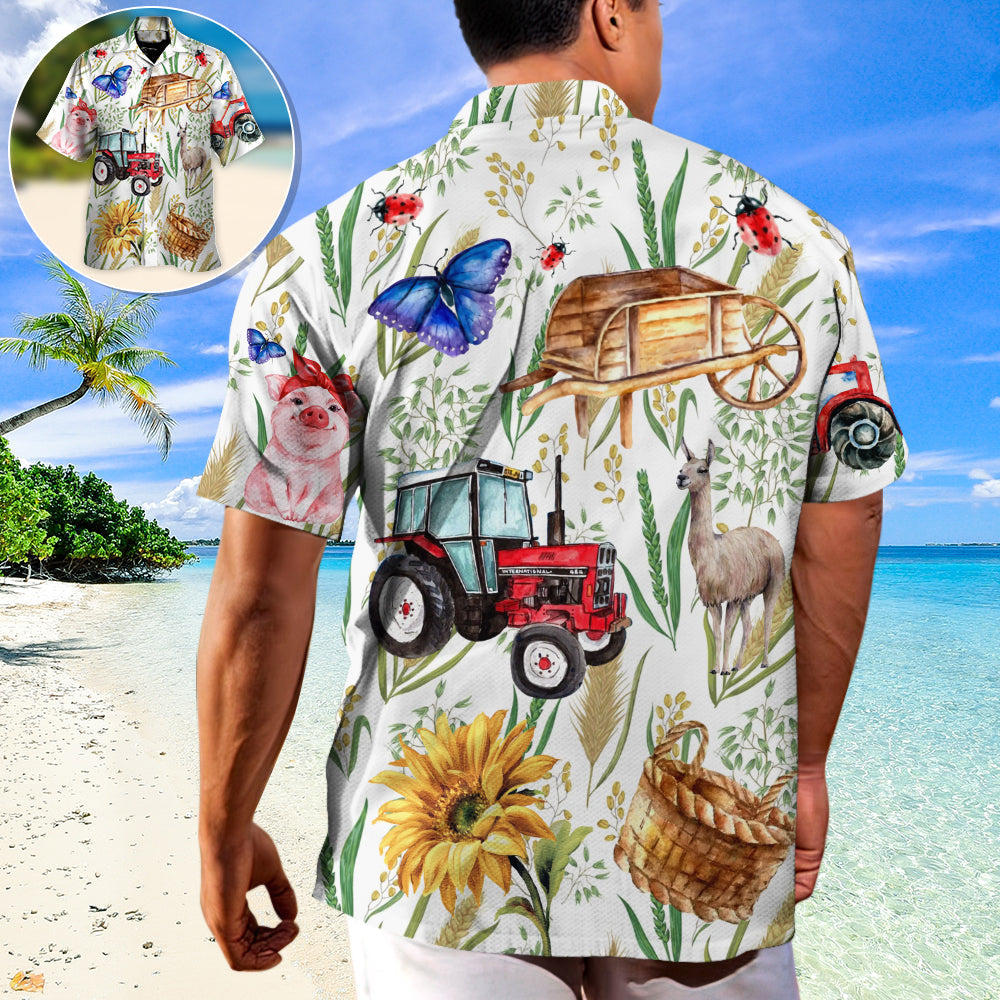 Sunflower Farm Life And Butterfly Hawaiian Shirt For Coastal Vacations Warm Weather Events And Daily Style