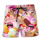 Colorful Ice Cream Summer Beach Shorts Design View For Comfortable Resort And Beach Styling