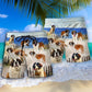 Saint Bernard Cool Beach Shorts Pattern View For Resort Days And Outdoor Activities