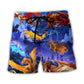 Dragon Fantasy Imagination Beach Shorts Artwork Detail For Tropical Travel And Everyday Wear