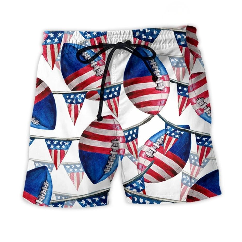 Classic Independence Day American Beach Shorts Design View For Comfortable Resort And Beach Styling