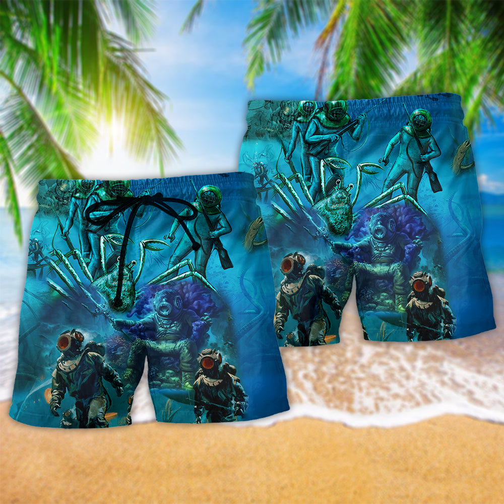 Ocean Blue Beach Shorts Pattern Detail For Casual Outings And Leisure And Relaxation