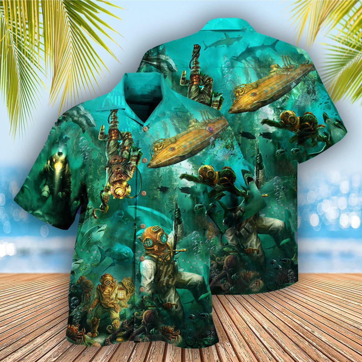 Ocean Sea Dive Hawaiian Shirt Pattern View For Lightweight Everyday Style
