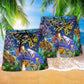 Shark Octopus Ocean Beach Shorts Pattern Detail For Island Trips And Casual Outdoor Comfort
