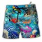 Ocean The Treasure Under The Waves Hawaiian Beach Shorts For Resort Trips And Poolside Style