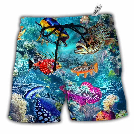 Ocean The Treasure Under The Waves Hawaiian Beach Shorts For Resort Trips And Poolside Style