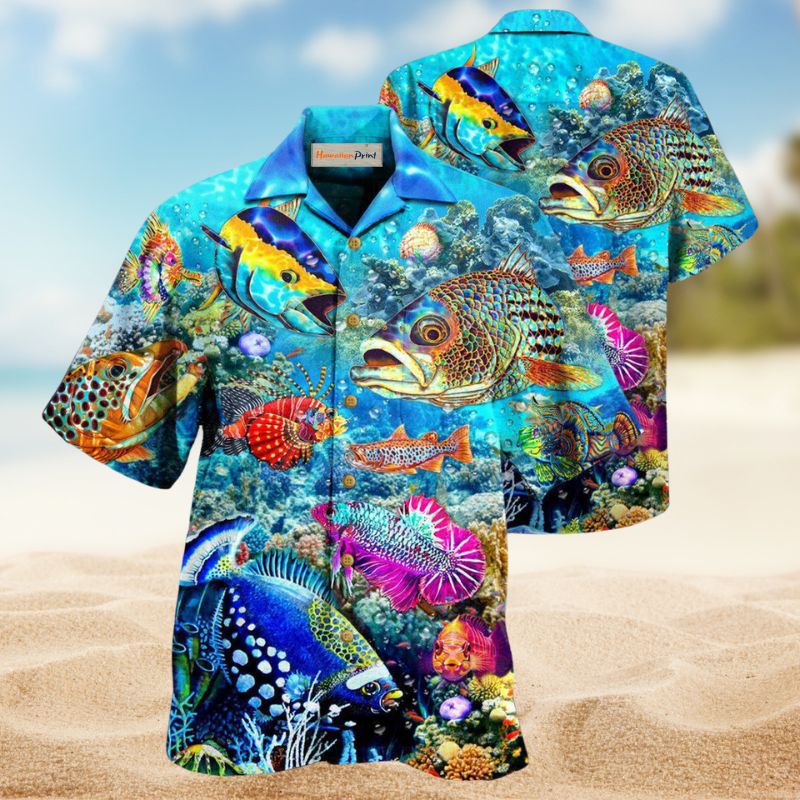 Ocean Treasure Beneath Waves Hawaiian Shirt For Beach Days, Summer Outings, And Thoughtful Gift Giving
