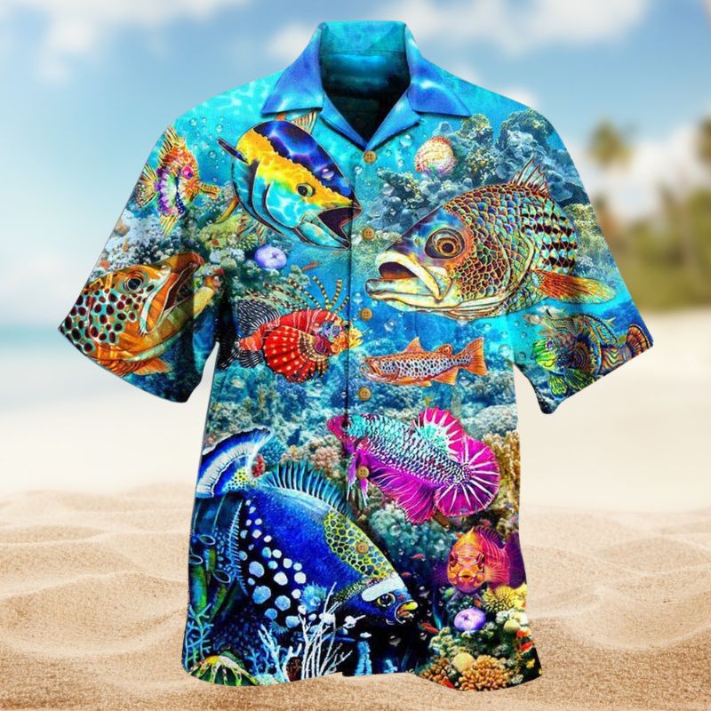 Ocean Treasure Beneath Waves Hawaiian Shirt For Beach Days, Summer Outings, And Thoughtful Gift Giving