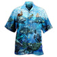 Steampunk Fish Fishing Ocean Undersea Hawaiian Shirt Design Detail For Beach Days And Holiday Travel