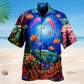 Ocean Wonderful Underwater Hawaiian Shirt For Summer Vacation, Beach Travel, And Casual Wear