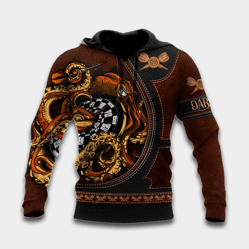 Octopus Darts Hoodie For Coastal Life Casual Events And Everyday Comfort