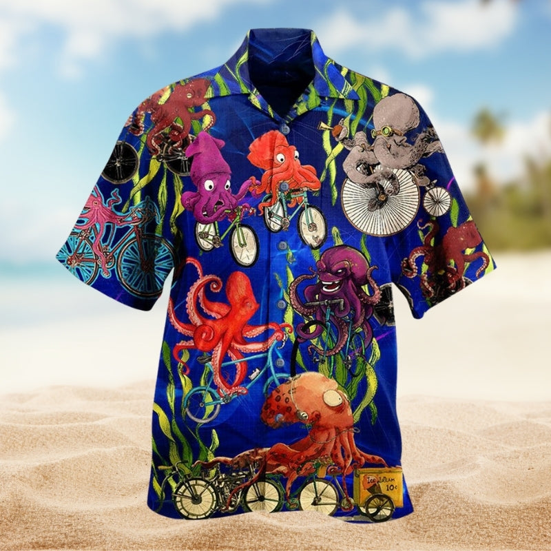Christmas Holiday Santa Hawaiian Shirt All Over Print Detail For Summer Travel