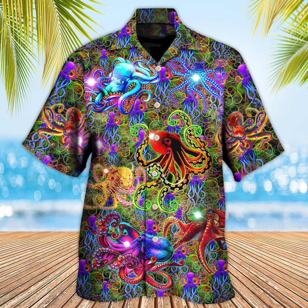 Octopus Hawaiian Shirt For Summer Events And Casual Outdoor Wear