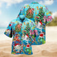 Festive Christmas Detailed Graphic Hawaiian Shirt For Tropical Holidays, Outdoor Gatherings, And Everyday Comfort