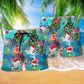 Octopus Merry Xmas Amazing Hawaiian Print Beach Shorts For Christmas Getaways