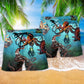 Octopus Protect Ocean Beach Shorts Pattern View For Island Getaways And Summer Trips