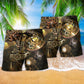 Steampunk Octopus Snow Beach Shorts Pattern View For Coastal Holidays And Casual Activities