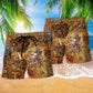 Octopus Steampunk Vintage Style Hawaiian Print Beach Shorts For Ocean Lover Vacation Wear