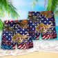 Octopus Flag Independence Day Beach Shorts For Outdoor Adventures And Thoughtful Seasonal Gifts