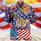 Octopus Independence Day USA Flag Hawaiian Shirt For Coastal Adventures And Warm Weather Wear