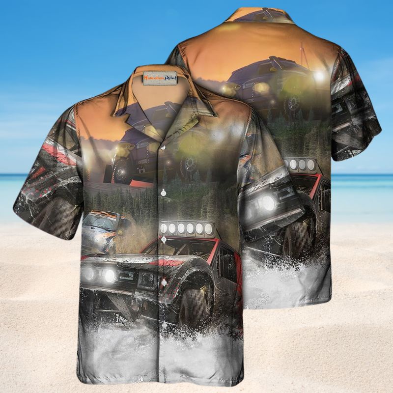 Road Racing Hawaiian Shirt For Resort Trips, Coastal Parties, And Warm Weather Style