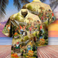 Garden Gnome And Farm Life Hawaiian Shirt With Detailed Graphic For Warm Weather Adventures Parties And Daily Comfort