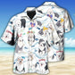 Cute Dog Old English Sheepdog Hawaiian Shirt Design View For Casual Summer Styling