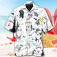 Cute Dog Old English Sheepdog Hawaiian Shirt Artwork Detail For Resort Trips And Outdoor Activities