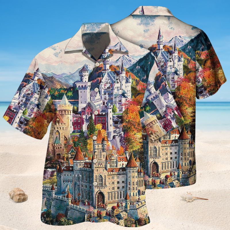 Memories Castles Hawaiian Shirt For Coastal Travel, Casual Events, And Comfortable Summer Wear