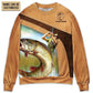 Old Fisherman And Big Catch Sweater For Travel Holidays Casual Events And Comfortable Styling