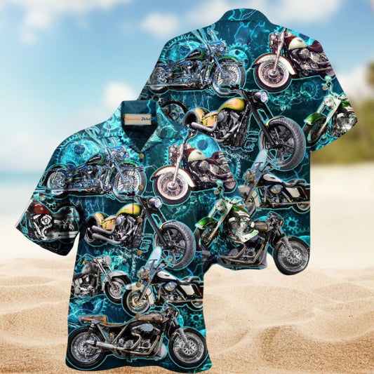 Motorcycle Once A Biker Always A Biker Hawaiian Shirt For Resort Travel Scenic Drives And Casual Summer Wear