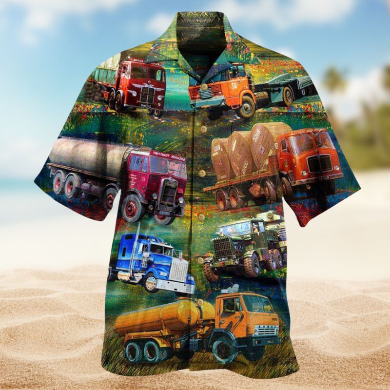 Trucker Career Pride Hawaiian Shirt For Tropical Holidays, Outdoor Gatherings, And Everyday Comfort