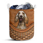 Dog Orange Belton Rattan Texture Laundry Basket For Bathroom Bedroom Storage