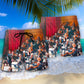 Colorful Orchestra Music Beach Shorts Pattern Detail For Sunny Day Adventures And Comfortable Daily Use
