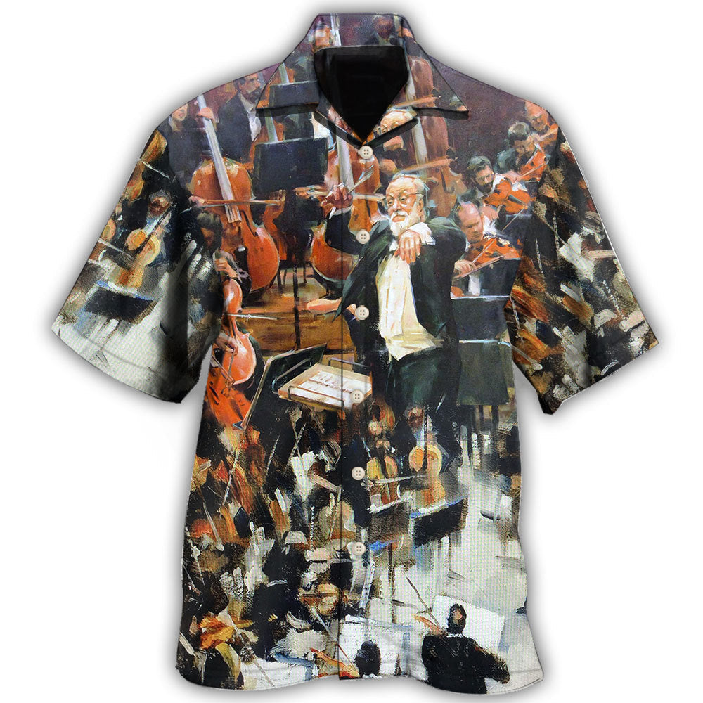 Orchestra Classical Music Hawaiian Shirt For Resort Trips, Coastal Parties, And Warm Weather Style