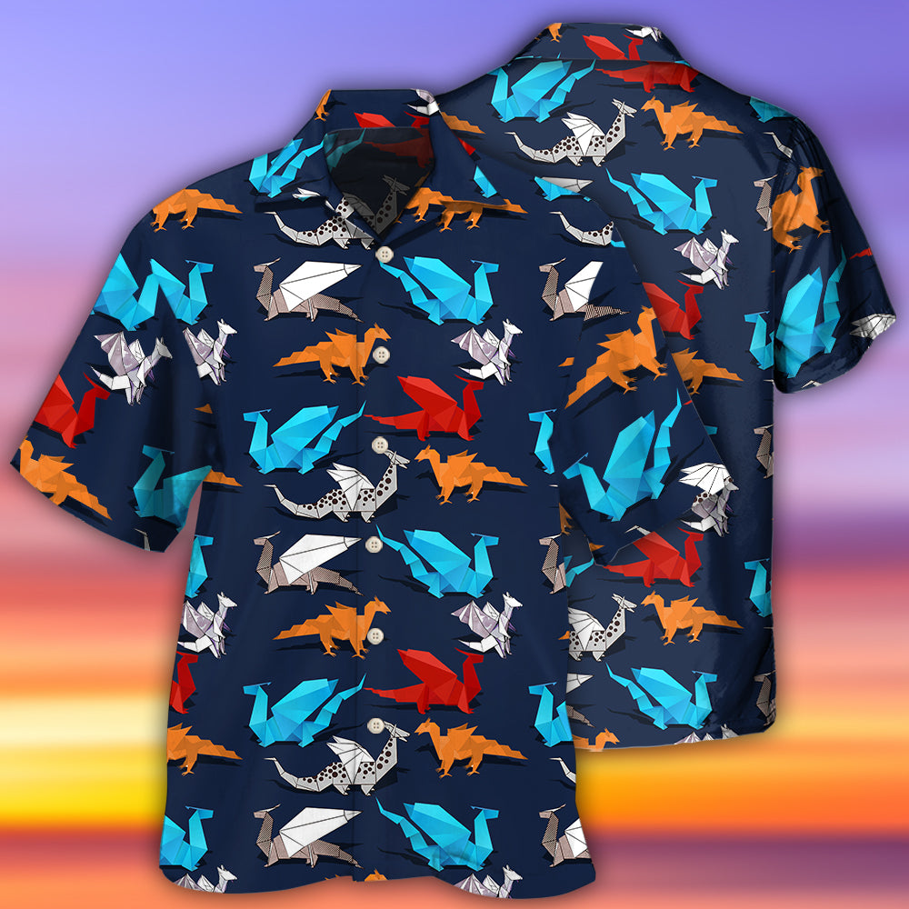 Creative Origami Hobby Hawaiian Shirt For Coastal Travel, Casual Events, And Comfortable Summer Wear