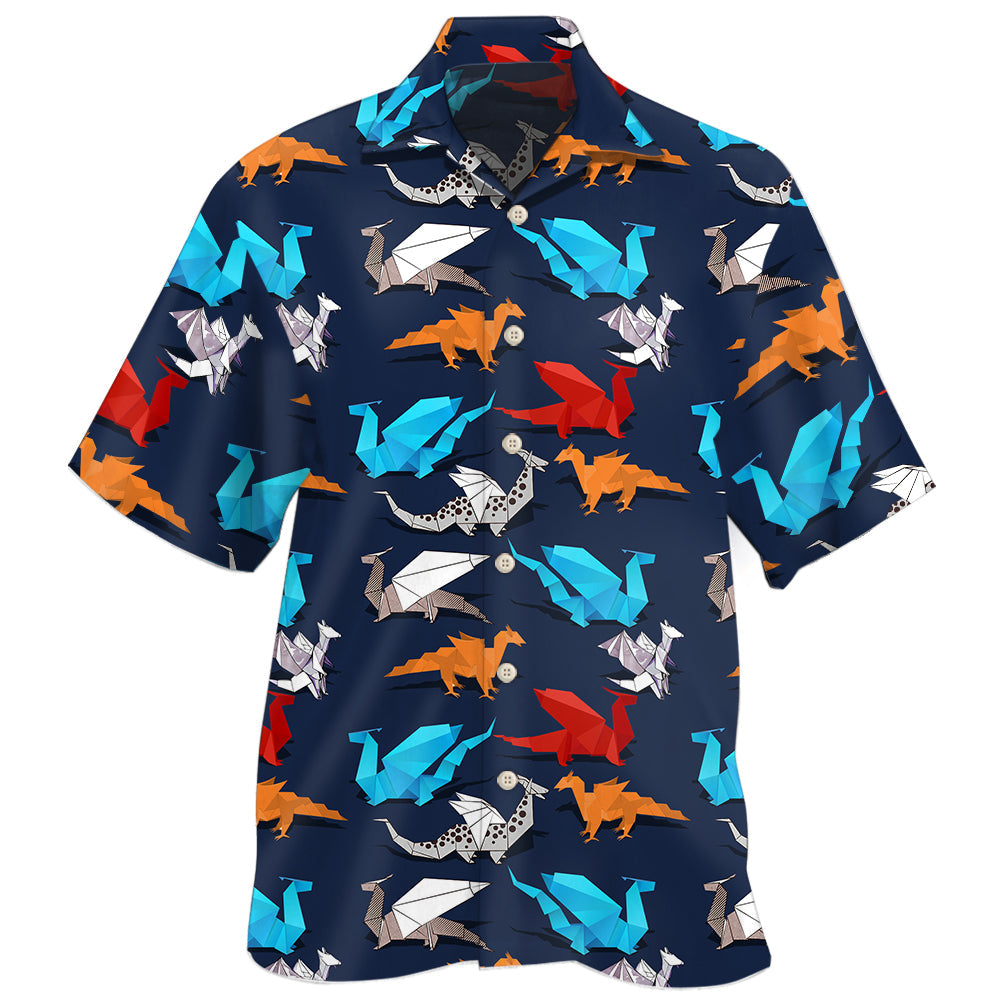 Creative Origami Hobby Hawaiian Shirt For Coastal Travel, Casual Events, And Comfortable Summer Wear