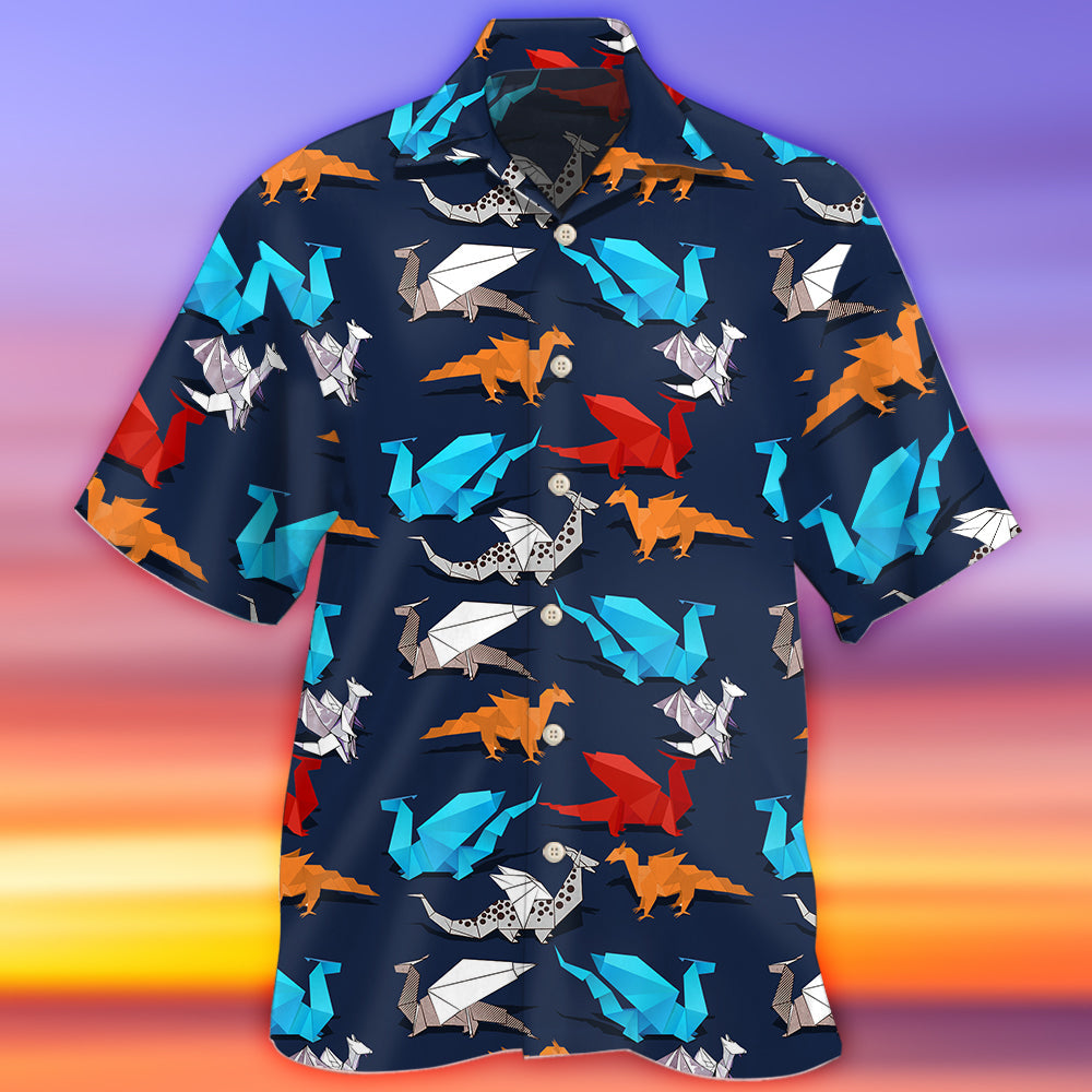 Creative Origami Hobby Hawaiian Shirt For Coastal Travel, Casual Events, And Comfortable Summer Wear