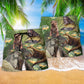 Otter Busy Fishing Day Wildlife Beach Shorts For Resort Travel And Thoughtful Summer Gifting