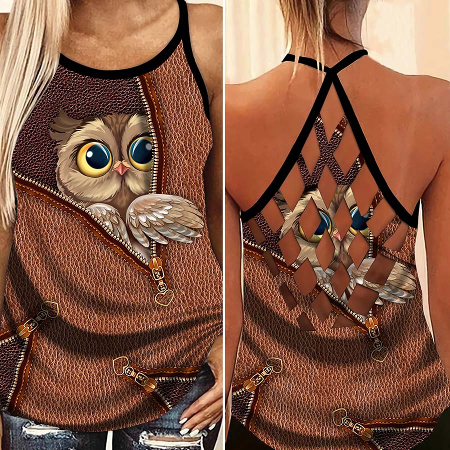 Owl Dreamer Hollow Tank Top For Summer Outings And Everyday Comfort