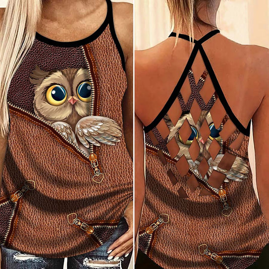 Owl Dreamer Hollow Tank Top For Summer Outings And Everyday Comfort