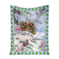 Owl Christmas Snow Flannel Blanket For Cozy Bedroom Sofa Decor