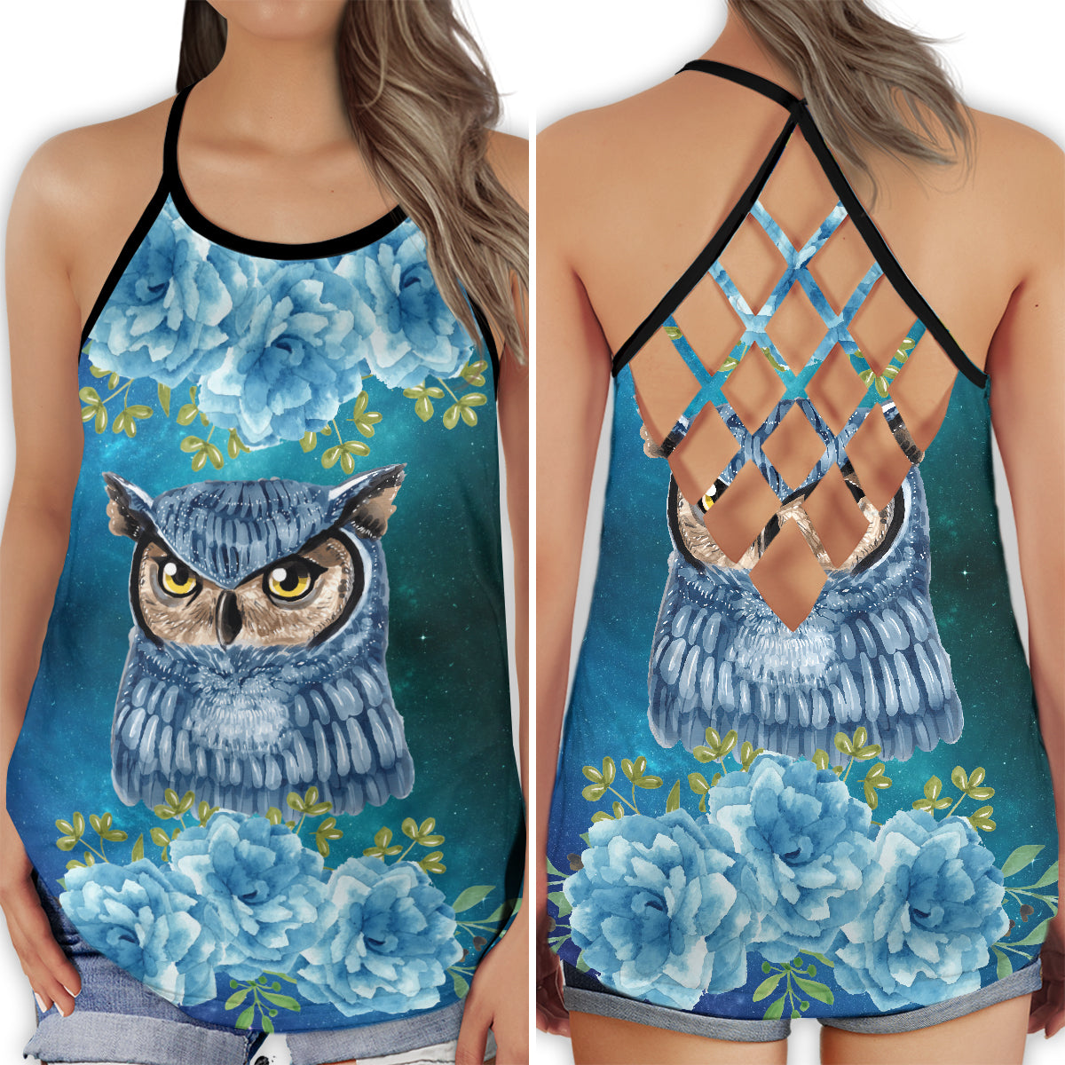 Owl With Many Dreams Hollow Tank Top For Yoga Workouts And Casual Wear